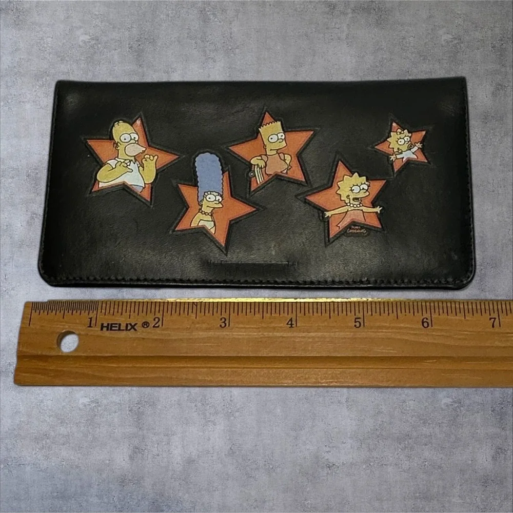 Rare The Simpsons Checkbook Holder Unisex Black Excellent 2002 Vintage